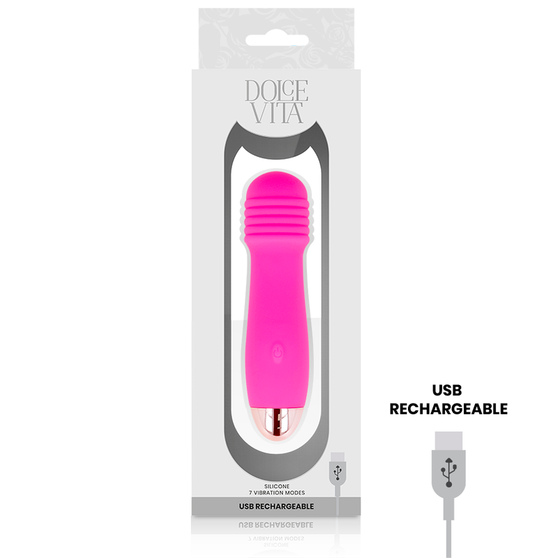 DOLCE VITA - WIEDERAUFLADBARER VIBRATOR DREI ROSA 7 GESCHWINDIGKEITEN