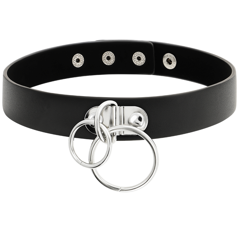 COQUETTE CHIC DESIRE – DOPPELRING-HALSBAND AUS VEGANEM LEDER