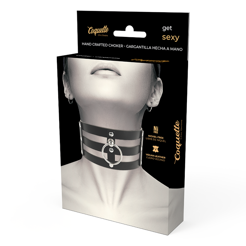 COQUETTE CHIC DESIRE – VEGANES LEDER-HALSBAND IM FETISCHSTIL