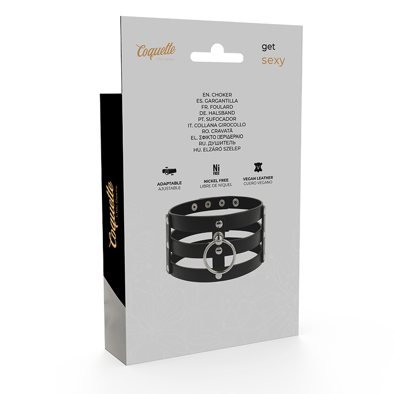 COQUETTE CHIC DESIRE – VEGANES LEDER-HALSBAND IM FETISCHSTIL