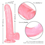 CALEXOTICS - SIZE QUEEN DILDO PINK 20.3 CM