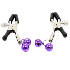 OHMAMA FETISH - NIPPLE Clamps WITH LILAC BELL