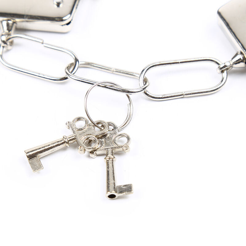 OHMAMA FETISH - MIT SAMT GEFÜTTERTE HANDGELENKMANSCHETTEN AUS METALL