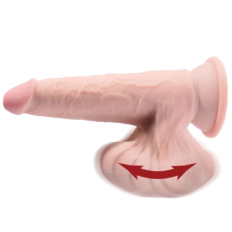 KING COCK - PLUS 3D DILDO SCHWINGENDE KUGELN 12,7 CM