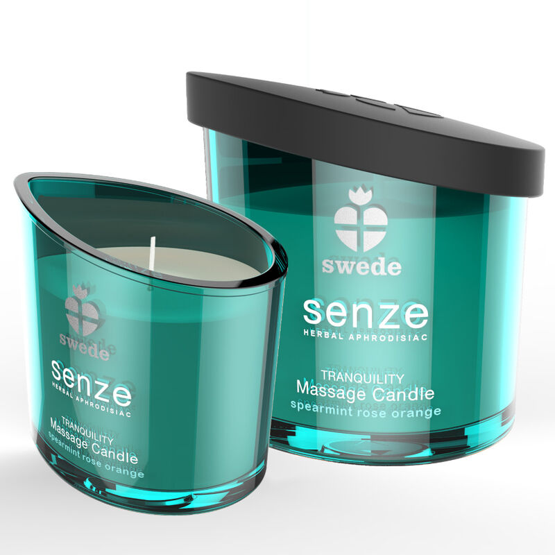瑞典 - SENZE 宁静按摩蜡烛 - 留兰香、玫瑰、橙子