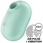 SATISFYER - PRO TO GO 2 DOUBLE AIR PULSE STIMULATOR & VIBRATOR VIOLET