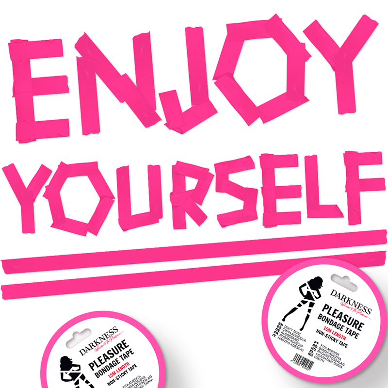 DARKNESS - NICHT KLEBENDES ROSA BONDAGE-TAPE 15 M