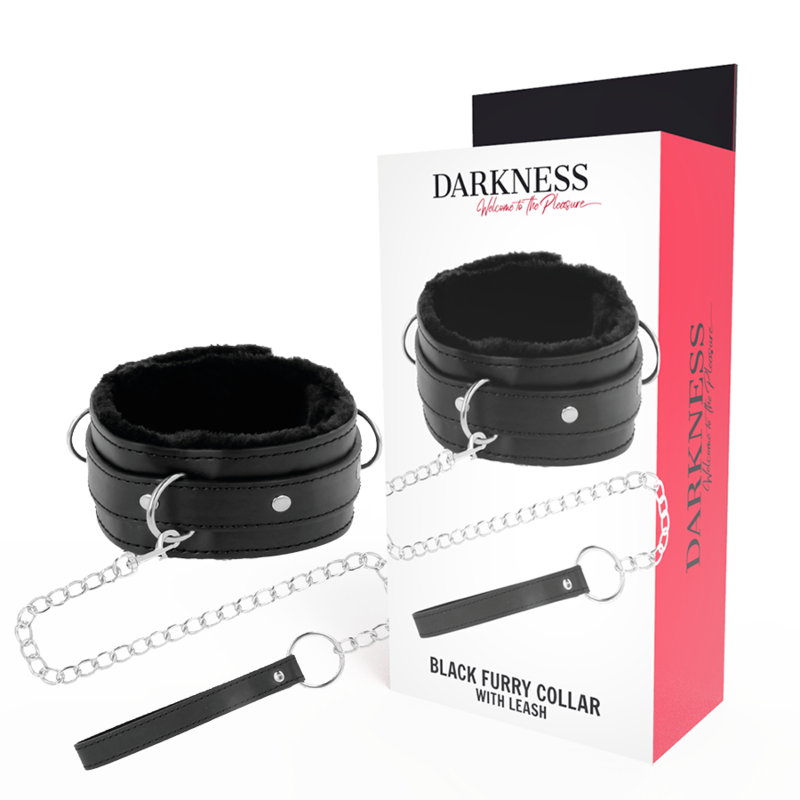 DARKNESS - HALSKETTE FÜR BEQUEME HALTUNG MIT LEDERKETTE
