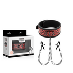 BEGME - RED EDITION HALSBAND MIT NIPPELKLEMMEN MIT NEOPRENFUTTER