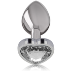 INTENSE - WHITE HEART ALUMINUM METAL ANAL PLUG SIZE S