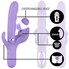 INTENSE - BILLIE MULTIFUNCTIONAL RECHARGEABLE SUCTION VIBRATOR WITH PURPLE PUSH BUTTON