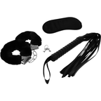 INTENSE - FETISH EROTIC PLAYSET 1 WITH HANDCUFFS, BLIND MASK AND FLOGGER