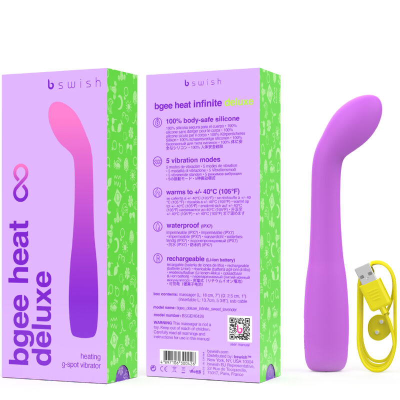 B SWISH - BGEE HEAT INFINITE DELUXE WIEDERAUFLADBARER VIBRATOR LAVENDELSILIKON
