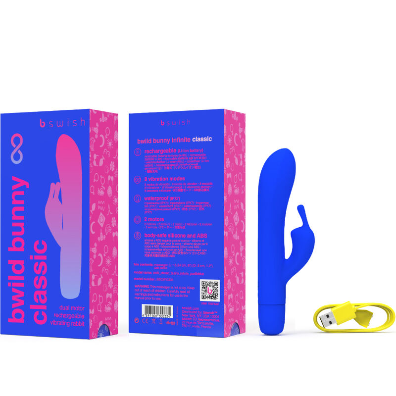 B SWISH - BWILD BUNNY INFINITE CLASSIC WIEDERAUFLADBARER VIBRATOR BLAUES SILIKON