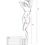 PASSION - S029 BLACK TIGHTS WITH GARTER ONE SIZE