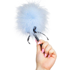 SECRETPLAY - HELLBLAUER MARABOU-STAUBJACKE