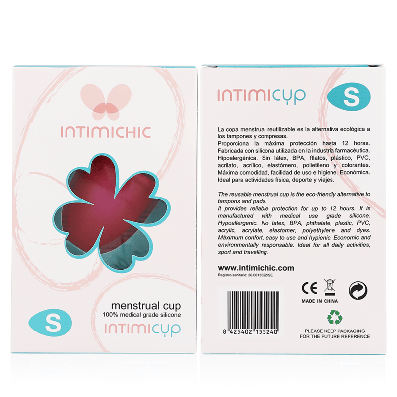 INTIMICHIC - MENSTRUATIONSTASSE AUS MEDIZINISCHEM SILIKON - GRÖSSE S