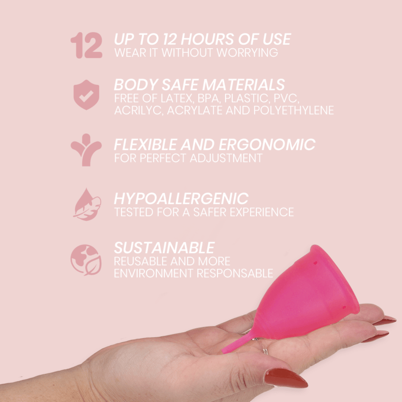 INTIMICHIC - MENSTRUATIONSTASSE AUS MEDIZINISCHEM SILIKON - GRÖSSE S