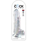 KING COCK - KLARER DILDO MIT HODEN 20,3 CM TRANSPARENT