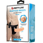 PRETTY LOVE - HARNESS BRIEFS WITH VIBRATION DILDO INCLUDED