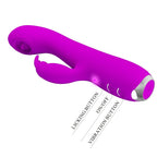 PRETTY LOVE - RACHEL RECHARGEABLE VIBRATOR WITH PURPLE SUCTION CUP