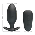 PRETTY LOVE - KELLY PLUG ANAL RECHARGEABLE VIBRATOR BLACK
