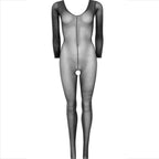 LEG AVENUE - BODYSTOCKING LONG SLEEVE BLACK
