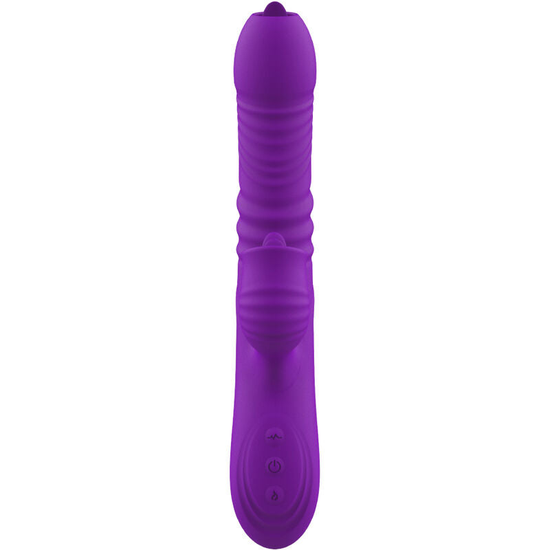 ARMONY - VOLLSTÄNDIGER G-PUNKT-RABBIT-VIBRATOR MIT STIMULIERENDER ZUNGE UND VIOLETTEM WÄRMEEFFEKT