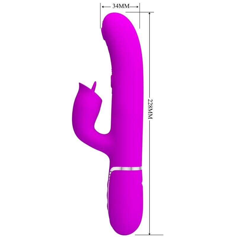PRETTY LOVE - RABBIT VIBRATOR MIT LECKEN FUCHSIA