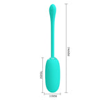 PRETTY LOVE - JULIUS WATERPROOF-RECHARGEABLE VIBRATING EGG AQUA GREEN