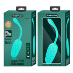 PRETTY LOVE - VIBRATING EGG WITH AQUA GREEN RECHARGEABLE MARINE TEXTURE