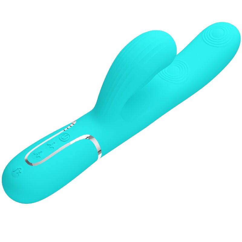 PRETTY LOVE - PERLITA MULTIFUNKTIONS-3-IN-1-G-PUNKT-VIBRATOR AQUAGRÜN