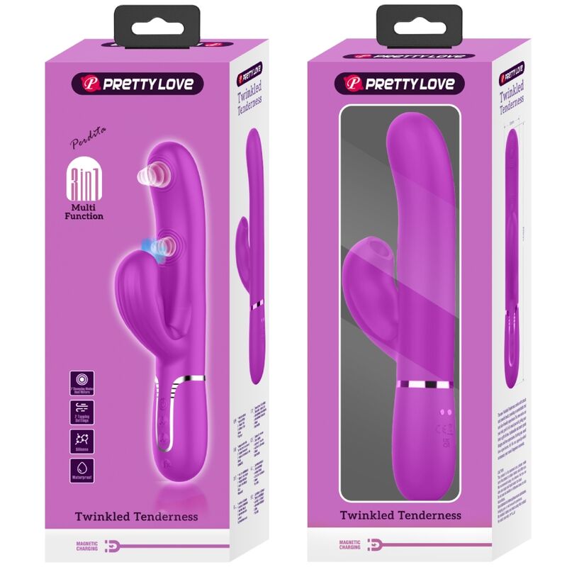 PRETTY LOVE - PERLITA MULTIFUNKTIONS-3-IN-1-G-PUNKT-VIBRATOR VIOLETT