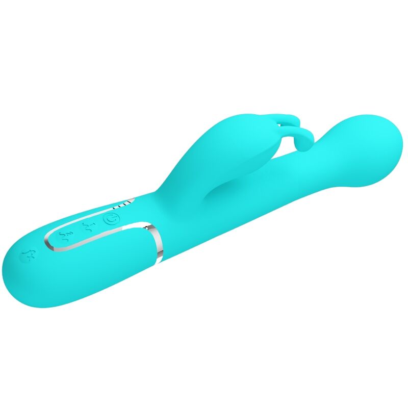 PRETTY LOVE - DEJON RABBIT VIBRATOR 3 IN 1 MULTIFUNKTION AQUA GRÜN