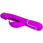 PRETTY LOVE - KAMPAS RABBIT 3 IN 1 MULTIFUNKTIONSVIBRATOR MIT ZUNGE FUCHSIA