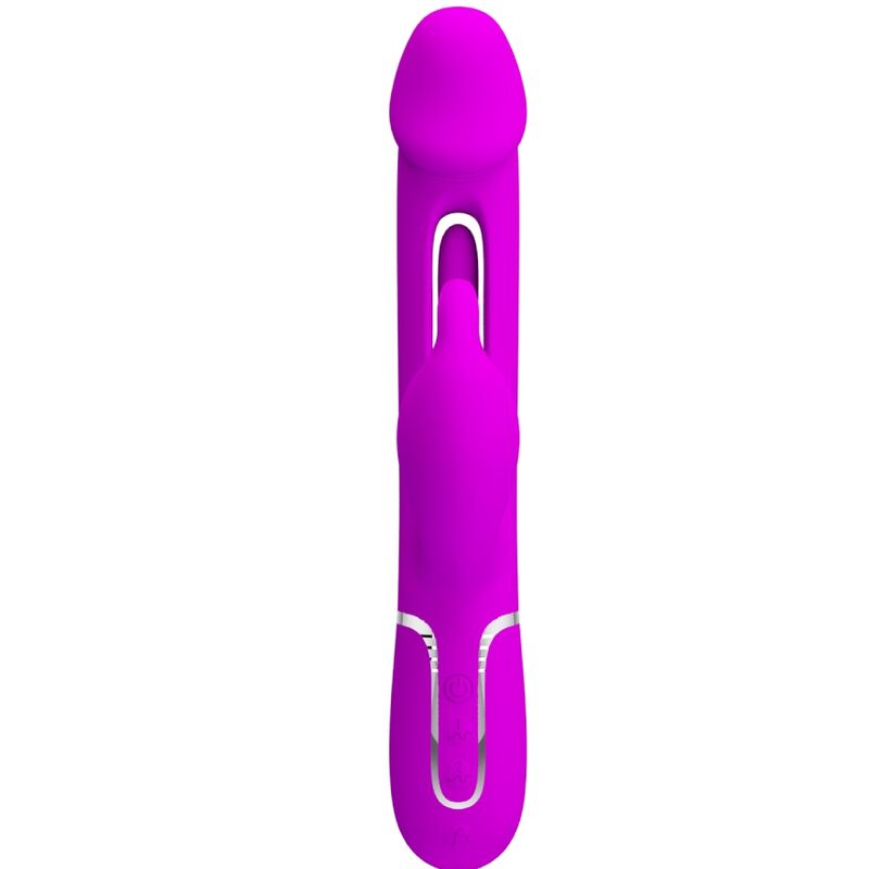 PRETTY LOVE - KAMPAS RABBIT 3 IN 1 MULTIFUNKTIONSVIBRATOR MIT ZUNGE FUCHSIA