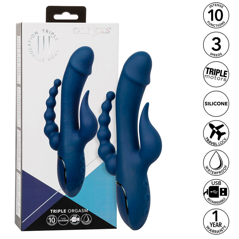 CALEXOTICS - VIBRATOR DREIFACHORGASMUS BLAU