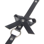 SUBBLIME - LEATHER CHAINLEG HARNESS BLACK ONE SIZE