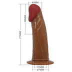 PRETTY LOVE - STARKS HARNESS BRIEFS MULTI-SPEED VIBRATION DILDO 17,5 CM LIGHT BROWN