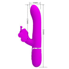 PRETTY LOVE - MULTIFUNKTIONS-RABBIT-VIBRATOR 4 IN 1 SCHMETTERLING FUCHSIA