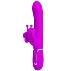 PRETTY LOVE - MULTIFUNKTIONS-RABBIT-VIBRATOR 4 IN 1 SCHMETTERLING FUCHSIA