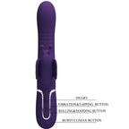 PRETTY LOVE - MULTIFUNKTIONS-RABBIT-VIBRATOR 4 IN 1 SCHMETTERLING LILA