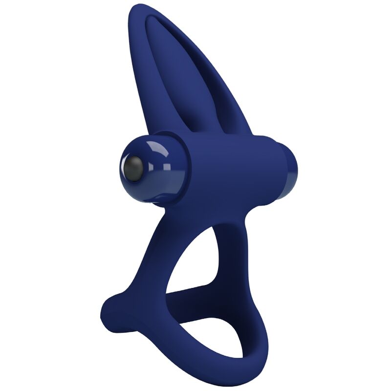 PRETTY LOVE - MAT DOPPELRING MIT VIBRATION &amp; STIMULATOR BLAU