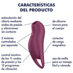 SATISFYER - POCKET PRO 1 CLITORIS STIMULATOR GARNET