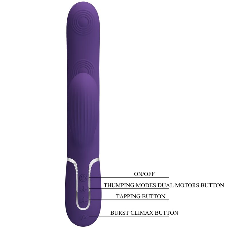 PRETTY LOVE - PERLITA G-SPOT VIBRATOR 3 IN 1 MULTIFUNKTION LILA