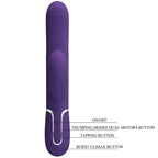PRETTY LOVE - PERLITA G-SPOT VIBRATOR 3 IN 1 MULTIFUNKTION LILA
