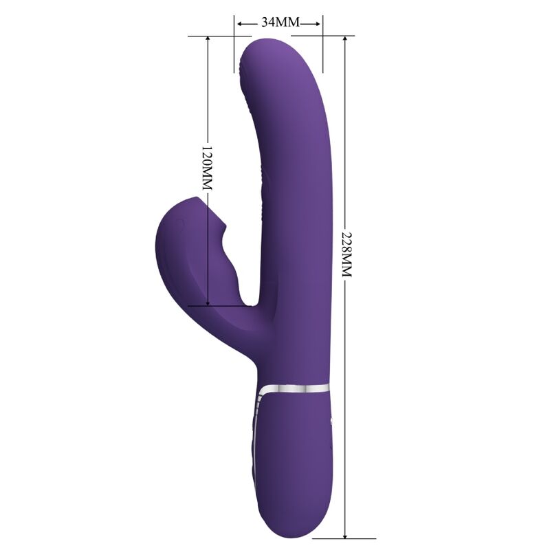 PRETTY LOVE - PERLITA G-SPOT VIBRATOR 3 IN 1 MULTIFUNKTION LILA