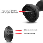 ARMONY - EXTREME A BLOOM ROSE VIBRATOR &amp; ANAL PLUG FERNBEDIENUNG SCHWARZ