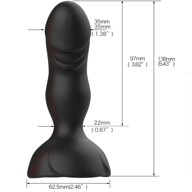 ARMONY - EXTREME A BLOOM ROSE VIBRATOR &amp; ANAL PLUG FERNBEDIENUNG SCHWARZ