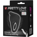 PRETTY LOVE - THIMBLE VIBRATOR RING BLACK